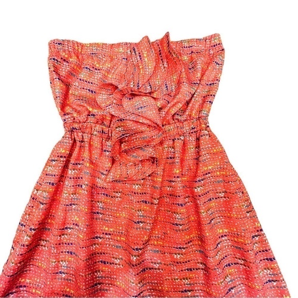 DOTS Pink Strapless Ruffled Mini Dress, Size Medium - Picture 4 of 10